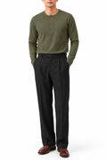 IVAR Airloop Olive Full Sleeve Henley - Model Wearing - IVAR Clothing