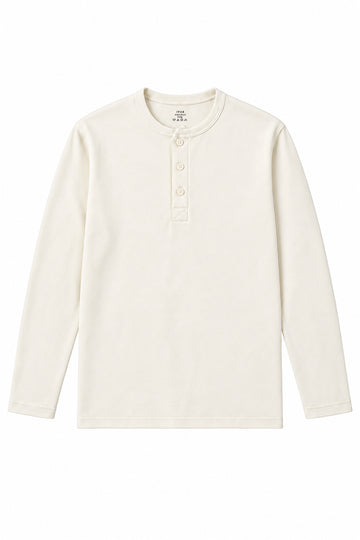 IVAR Airloop White Full Sleeve Henley
