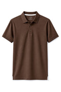 IVAR Brown Airloop Polo - Front View - IVAR Clothing