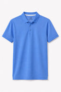 IVAR Pastel Blue Airloop Polo - Front View - IVAR Clothing
