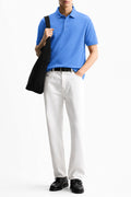 IVAR Pastel Blue Airloop Polo - Model Wearing - IVAR Clothing