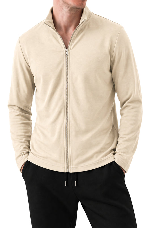Ivar Airloop Beige Light Weight Zipper Cardigan