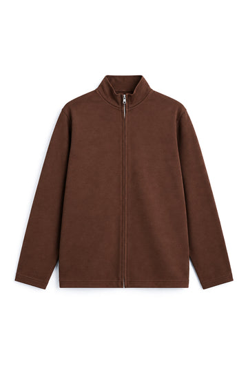 Ivar Airloop Brown Light Weight Zipper Cardigan