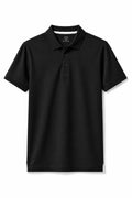 IVAR Black Airloop Polo, flat lay front view