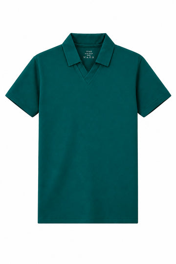 IVAR® Airloop Teal Green Johnny Collar Polo