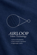 IVAR Airloop Navy Full Sleeve Henley - Airloop Fabric Swatch - IVAR Clothing