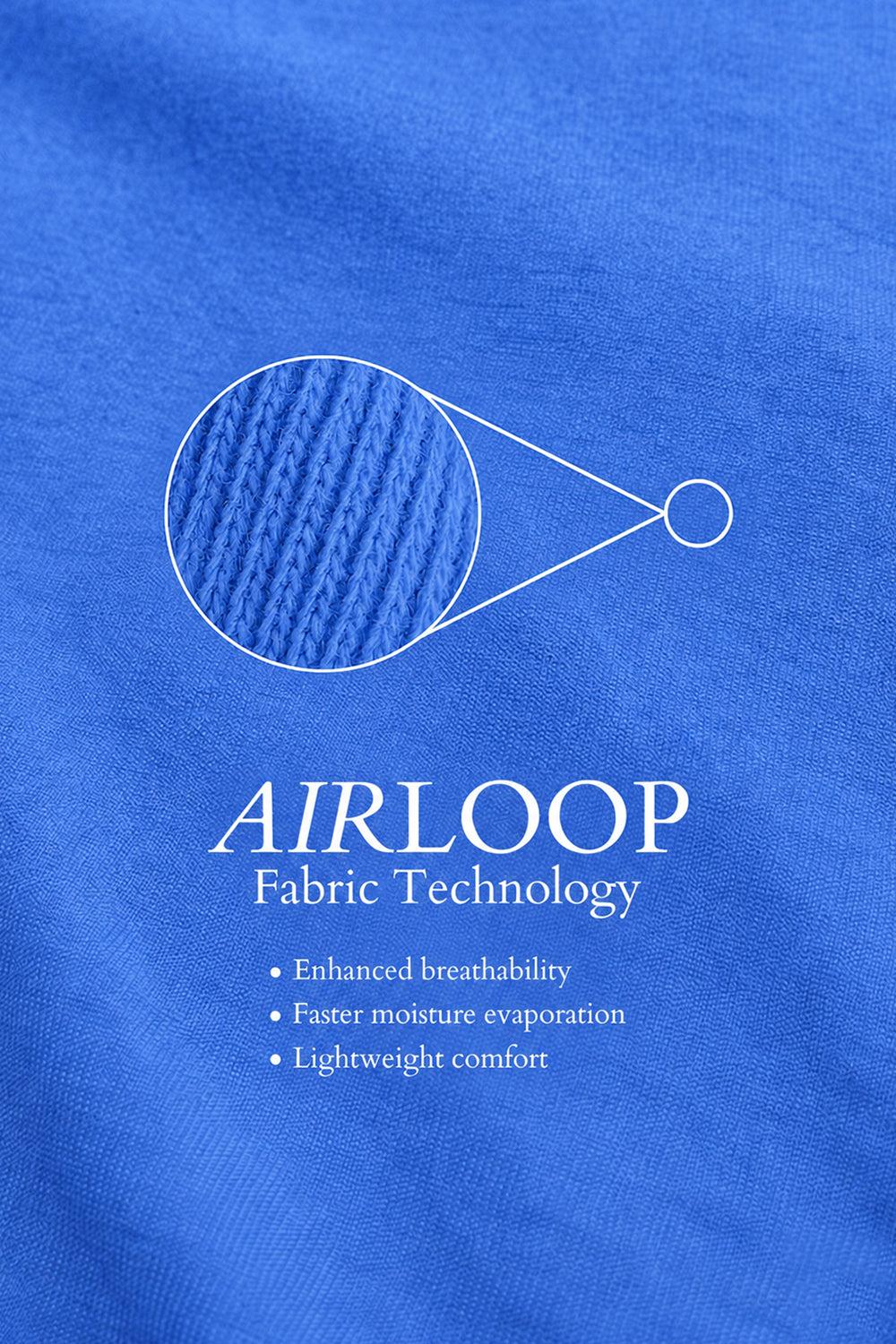IVAR Airloop Pastel Blue Full Sleeve Henley - Airloop Fabric Swatch - IVAR Clothing