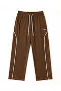 IVAR Brown Arc Track Pants - Flat Lay - IVAR Clothing