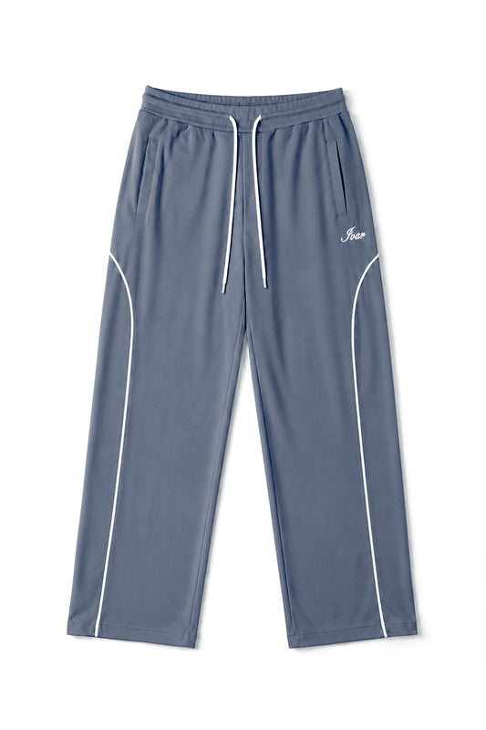 IVAR Grey Flannel Arc Track Pants - Flat Lay - IVAR Clothing