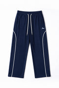 IVAR Navy Arc Track Pants - Flat Lay - IVAR Clothing