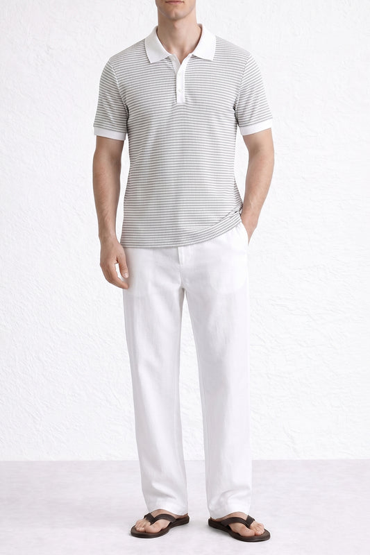 IVAR® Grey White Gingham Polo