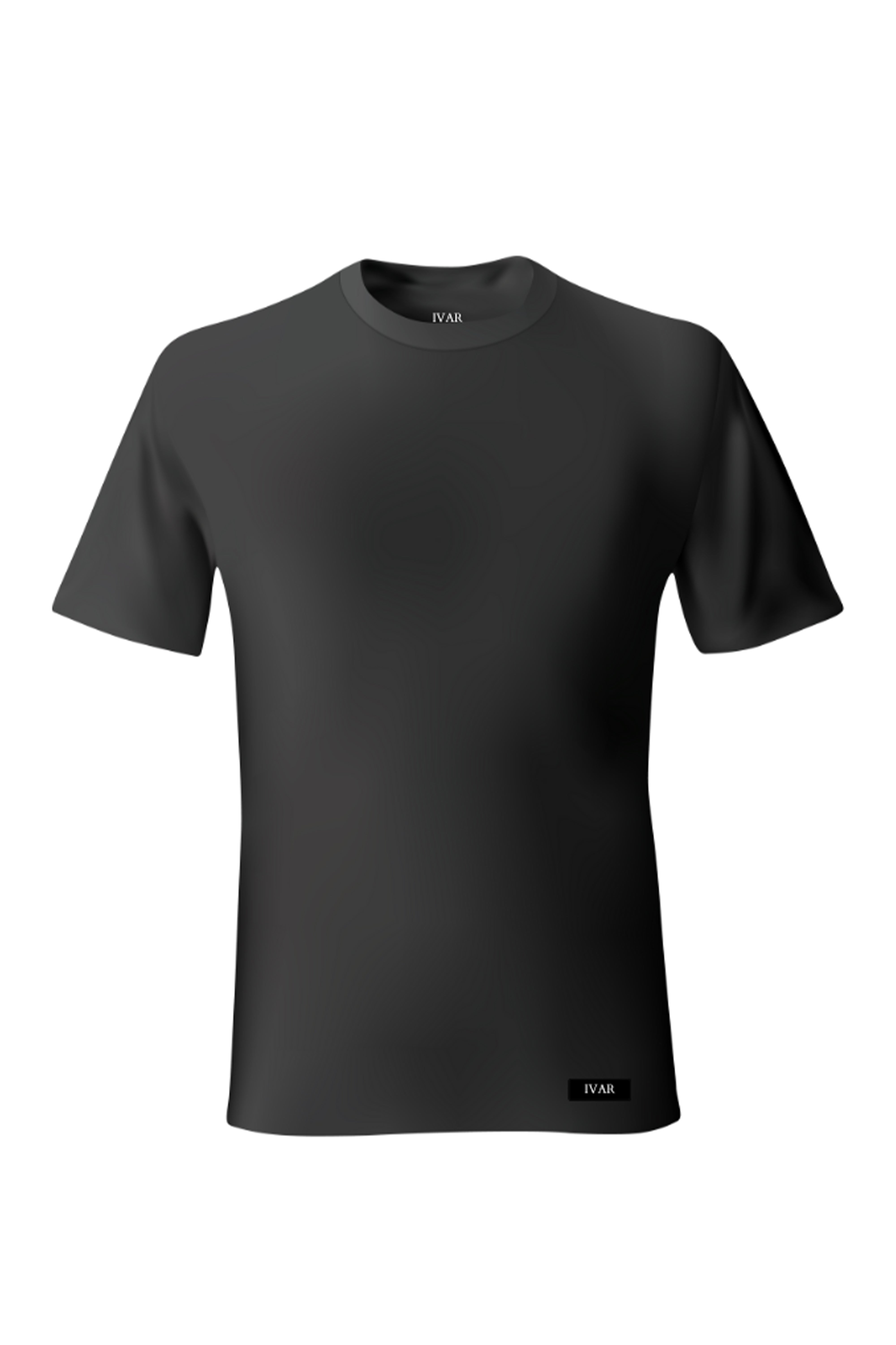 Black Crew Neck inner Vest (100% Combed Cotton) – ivarclothing