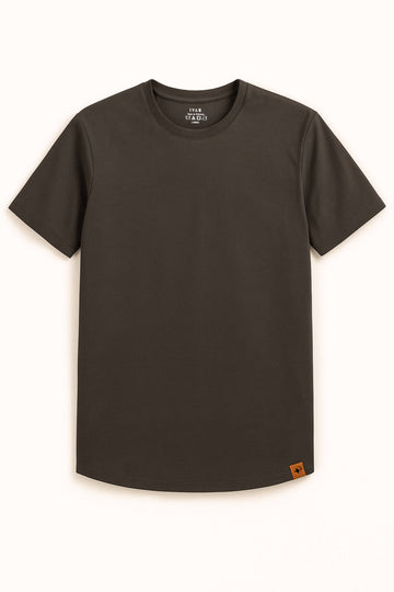 IVAR® Luxeknit Chocolate shirt (Curved Hem design)