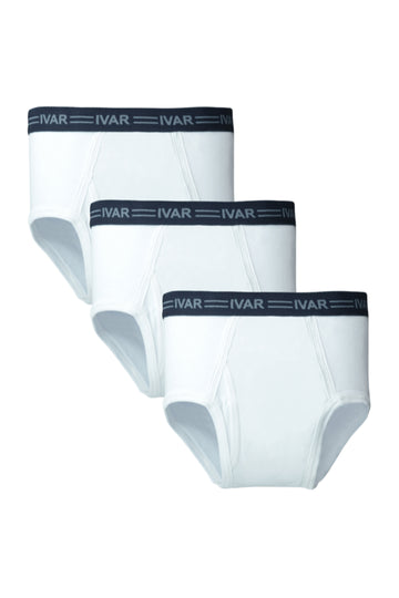 White Stretchable Brief (Pack of 3)