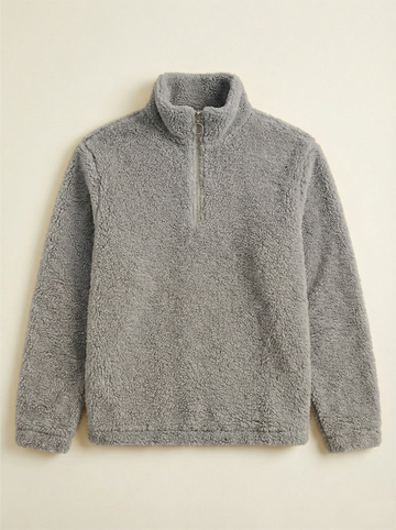 IVAR® Heather Grey Polar Fleece Quarter Zipper