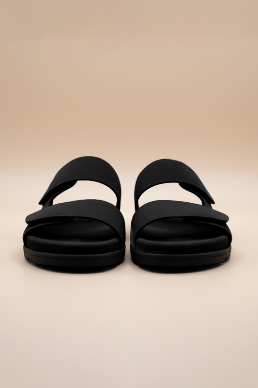 IVAR® Black Suede Slides