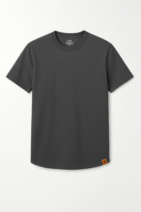 IVAR® Luxeknit Charcoal shirt (Curved Hem design)
