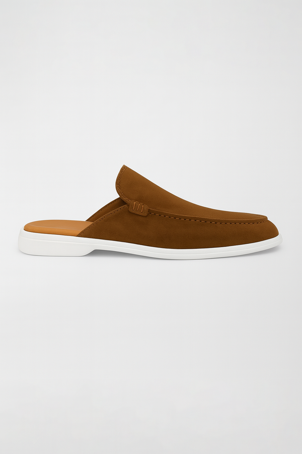 IVAR® Tan Brown Slide Loafers