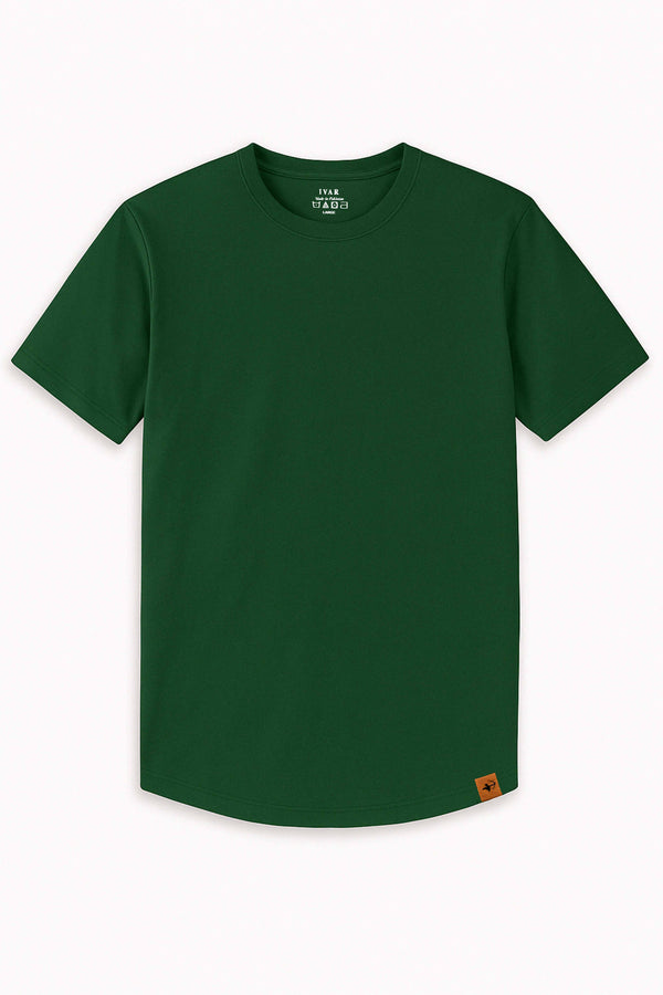 IVAR® Luxeknit Hunter Green shirt (Curved Hem design)