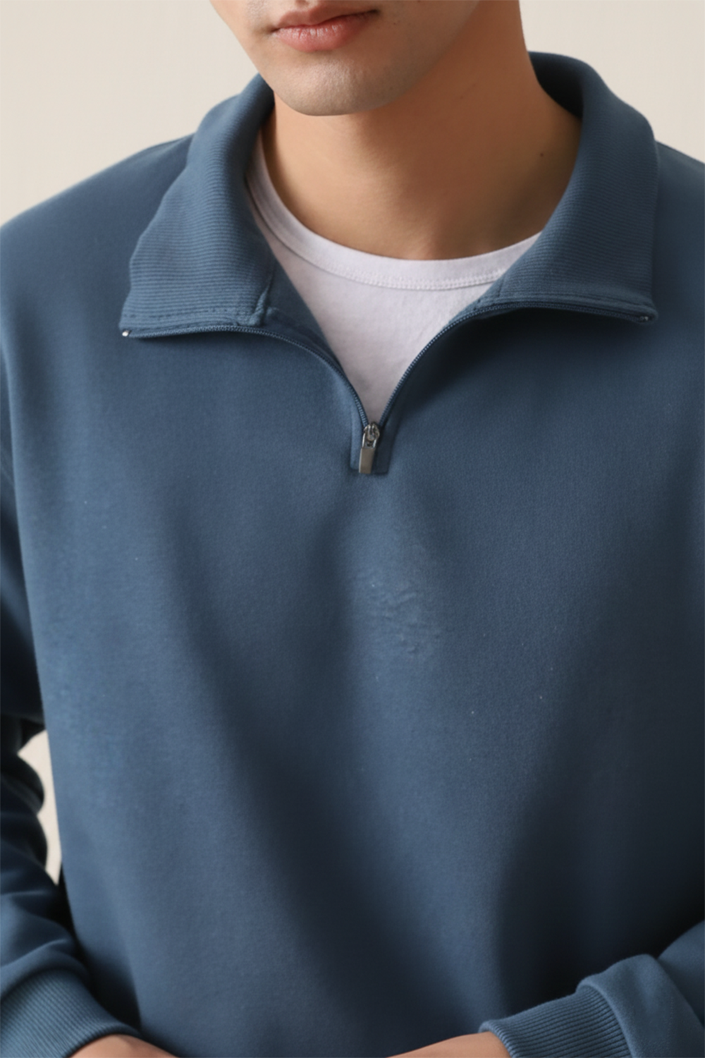 IVAR® Steel Blue Fleece Quarter Zipper