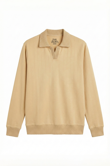 IVAR® Beige Scuba Drop Needle Polo