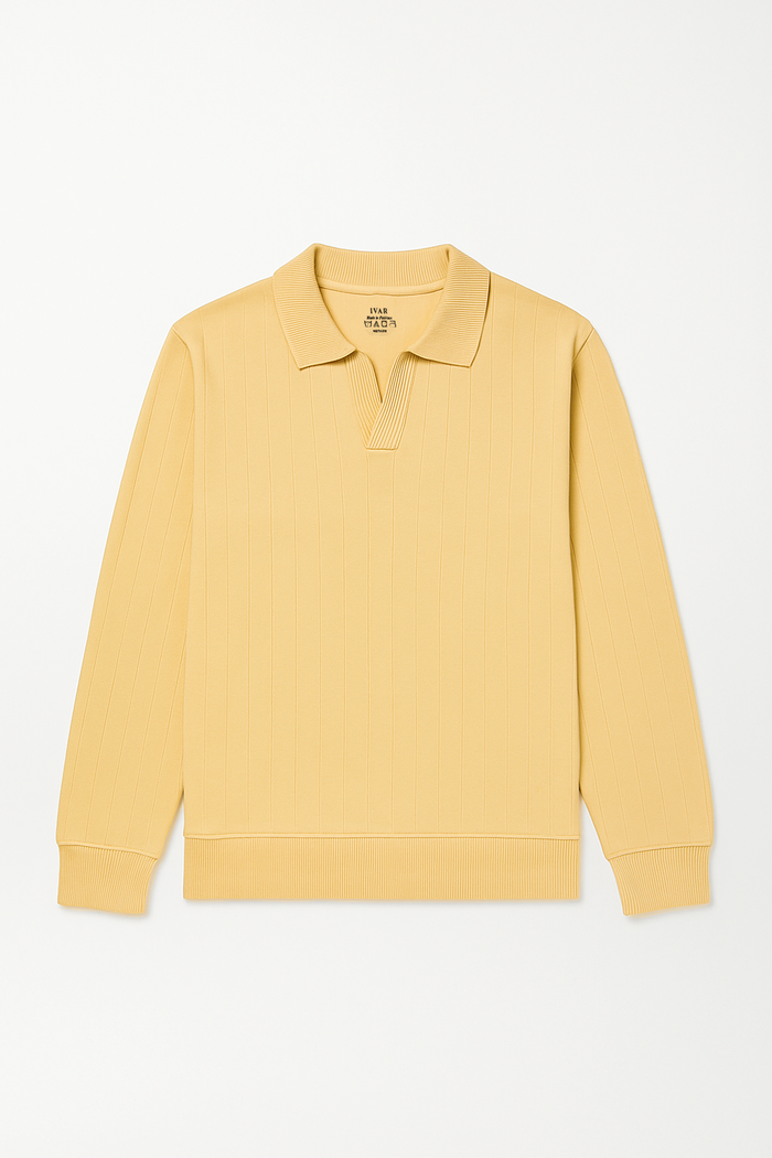 IVAR® Beige Scuba Drop Needle Polo