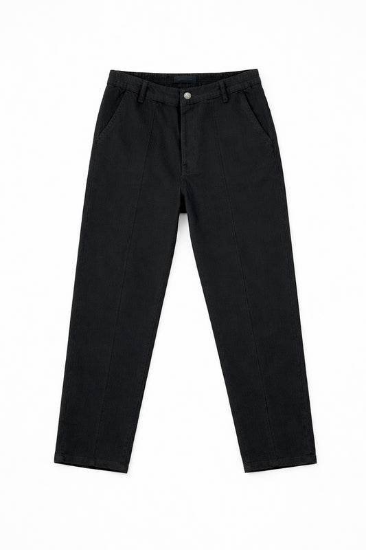 IVAR® French Terry Black Pleated Denim