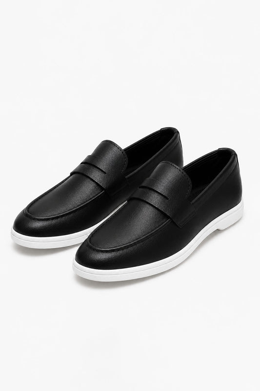 IVAR® Black Urban Penny Loafers