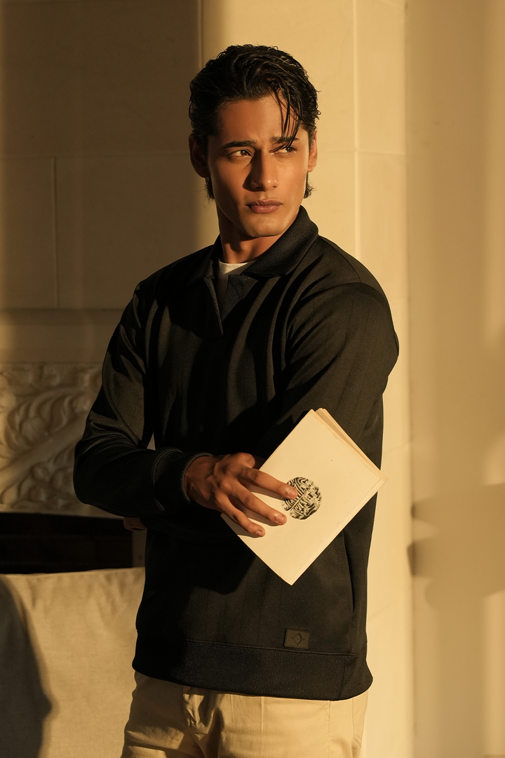 IVAR® Black Scuba Drop Needle Polo