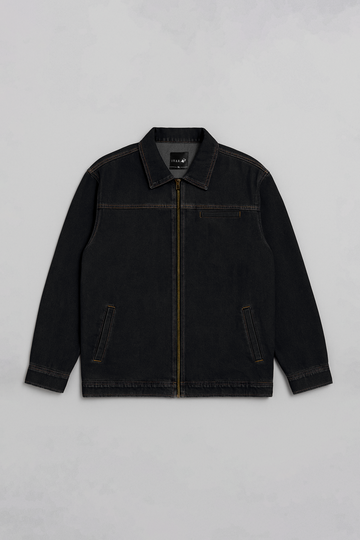 IVAR® Oversized Black Denim Zipper