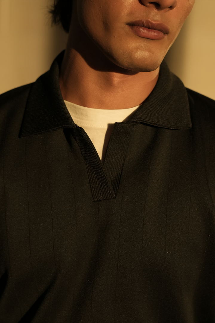 IVAR® Black Scuba Drop Needle Polo