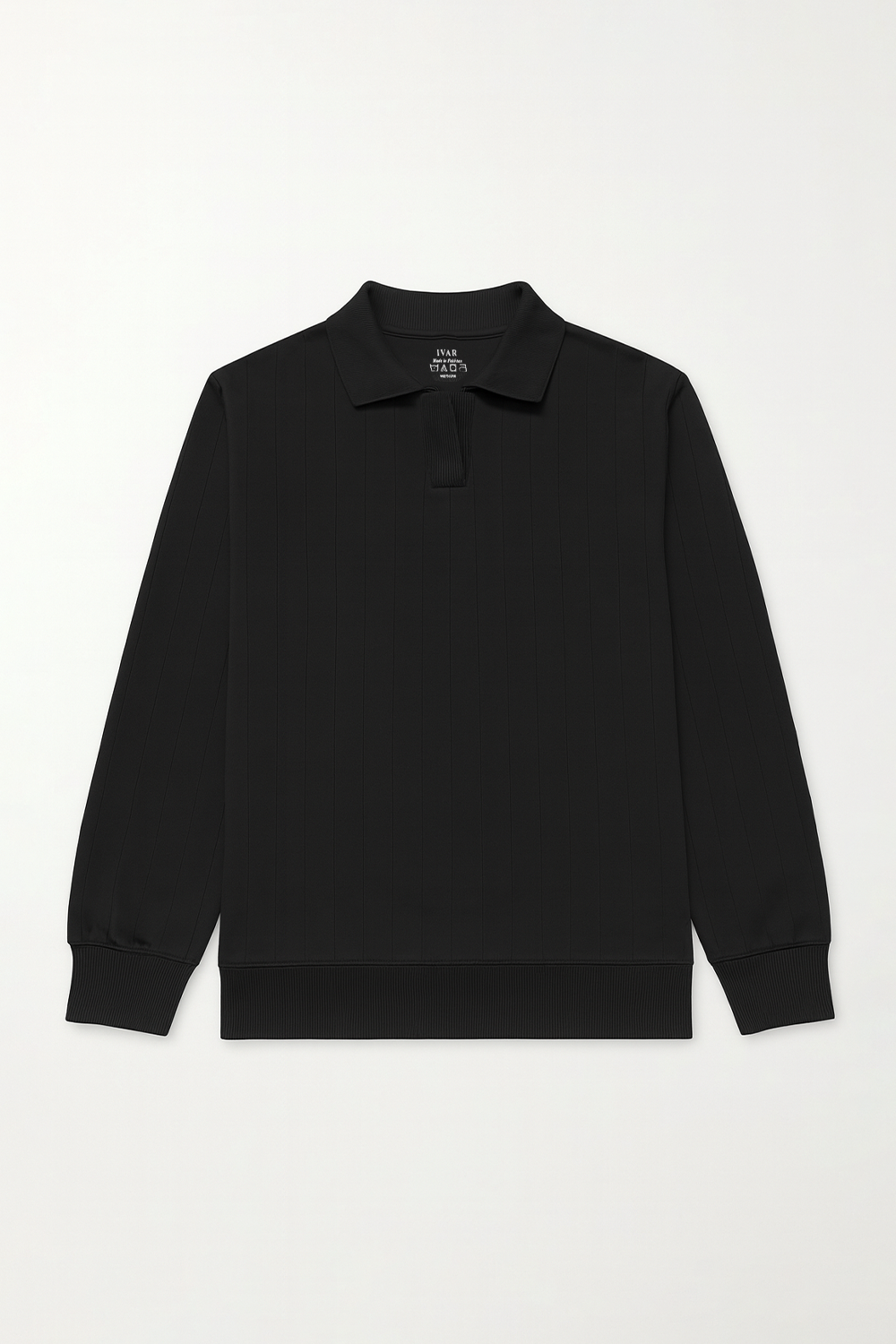 IVAR® Black Scuba Drop Needle Polo