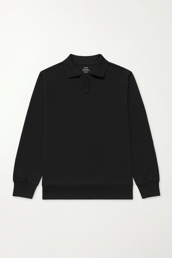 IVAR® Black Scuba Drop Needle Polo