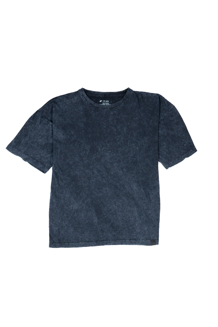 IVAR® Black Oversized Acid-Washed T-Shirt