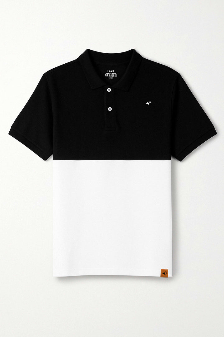 IVAR® Black & White Duo Tone Polo