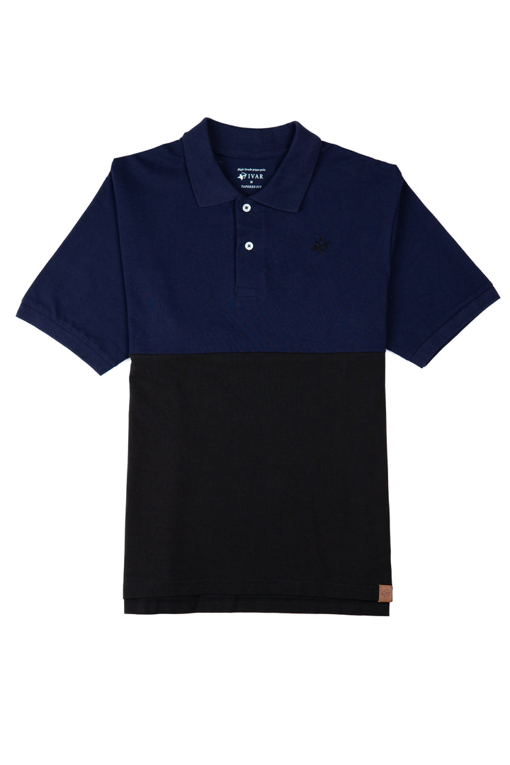 IVAR® Blue & Black Duo Tone Polo