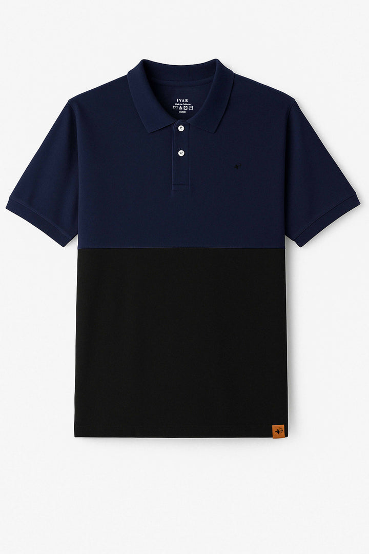 IVAR® Blue & Black Duo Tone Polo