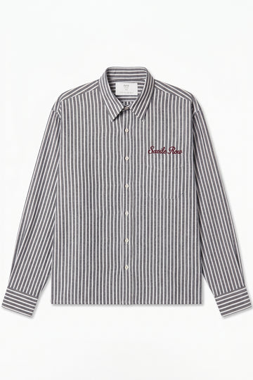 Ivar Black & White Stripes Savile BoxFit Shirt