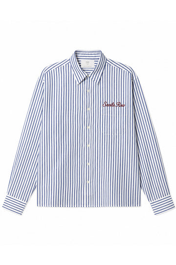Ivar Blue & White Stripes Savile Row BoxFit Shirt