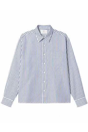 Ivar Blue & White Stripes BoxFit Shirt