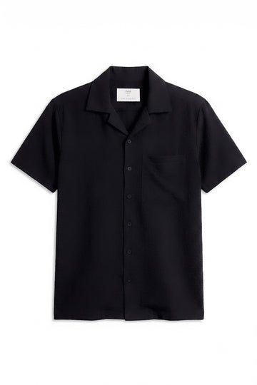 IVAR® Black Breeze Cuban Collar Shirt