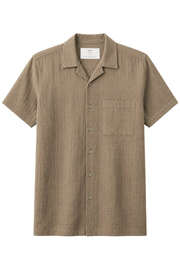 IVAR® Brown Breeze Cuban Collar Shirt