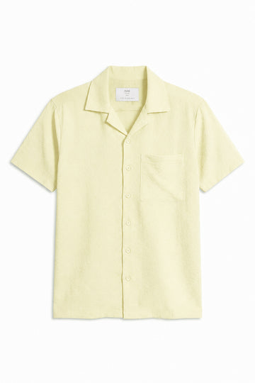 IVAR Cream Breeze Cuban Collar Shirt