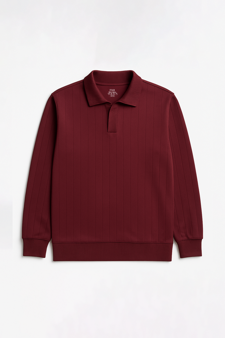 IVAR® Burgundy Scuba Drop Needle Polo