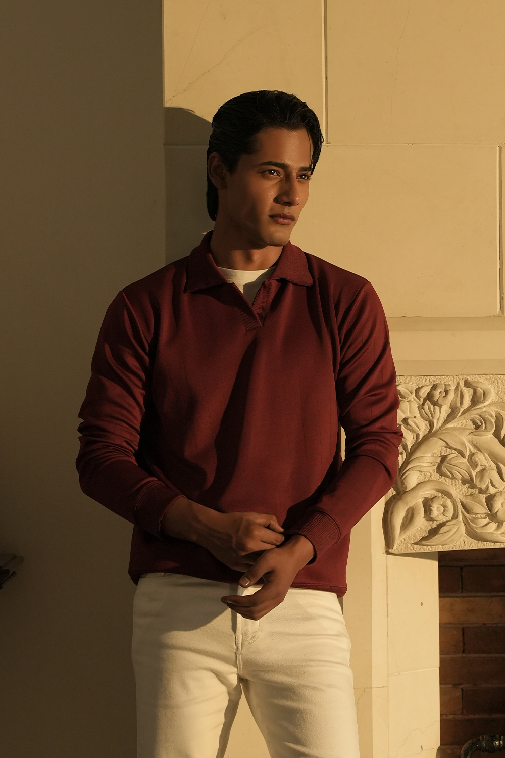 IVAR® Burgundy Scuba Drop Needle Polo