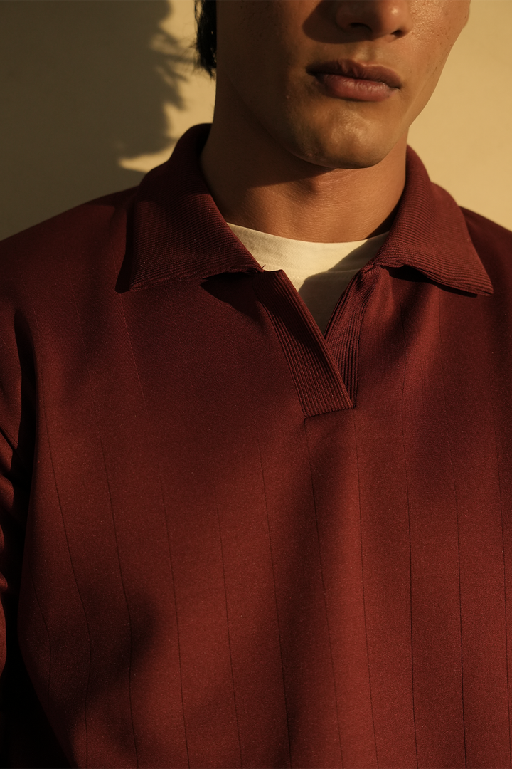 IVAR® Burgundy Scuba Drop Needle Polo