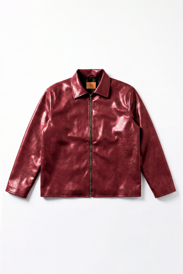 IVAR® Maverick Burgundy Leather Jacket