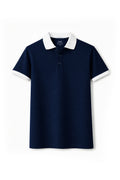 IVAR Navy Buttonup Polo - Front Flat Lay - IVAR Clothing