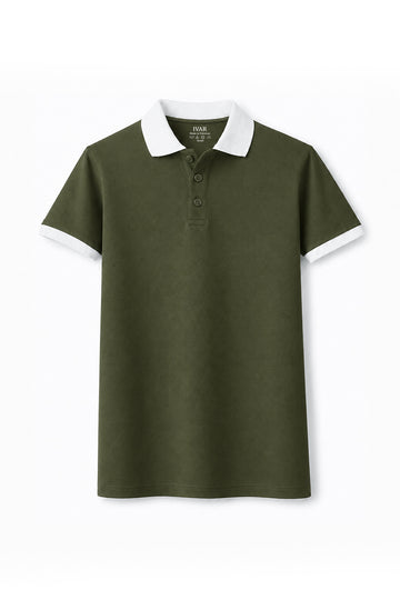 IVAR Dusty Olive Buttonup Polo