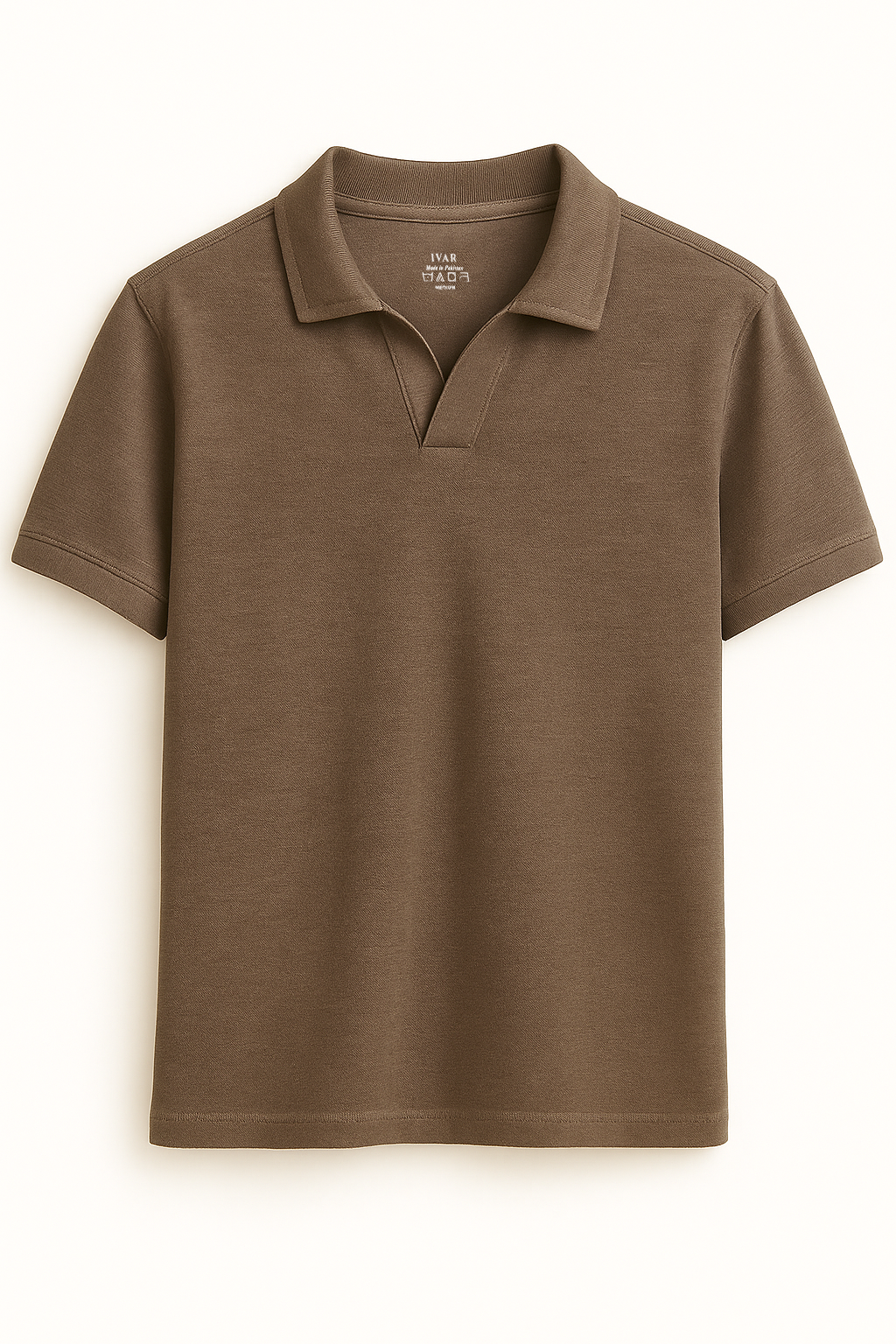 IVAR® Chocolate Brown Johnny Collar Polo